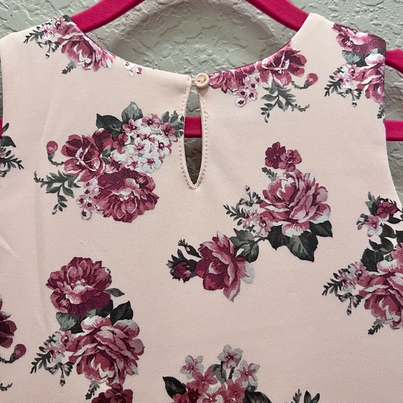 Girls Floral Metallic Dress size 5T - Picture 6 of 10